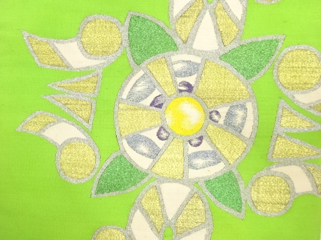 アンティーク　川島織物製　華紋模様織り出し名古屋帯